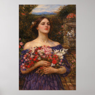 Gather Ye Rosebuds by John William Waterhouse Poster