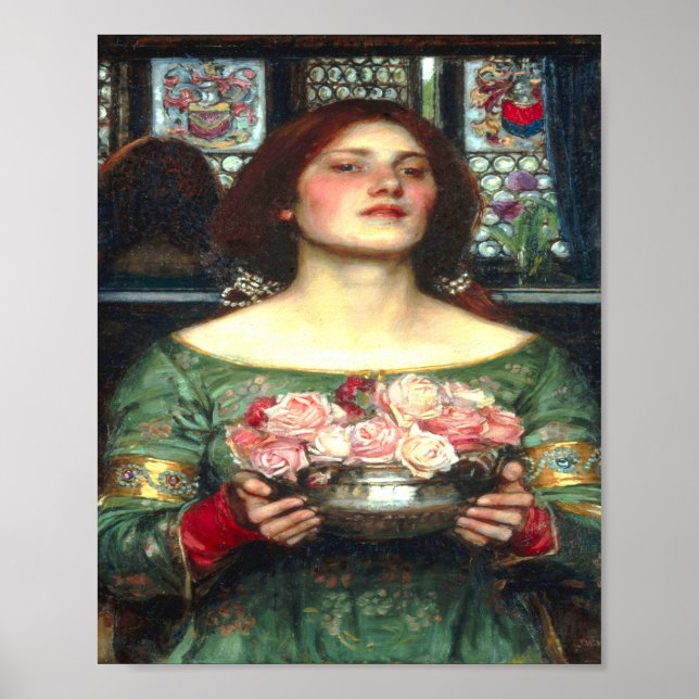 Gather Ye Rosebuds John William Waterhouse Poster (Front)