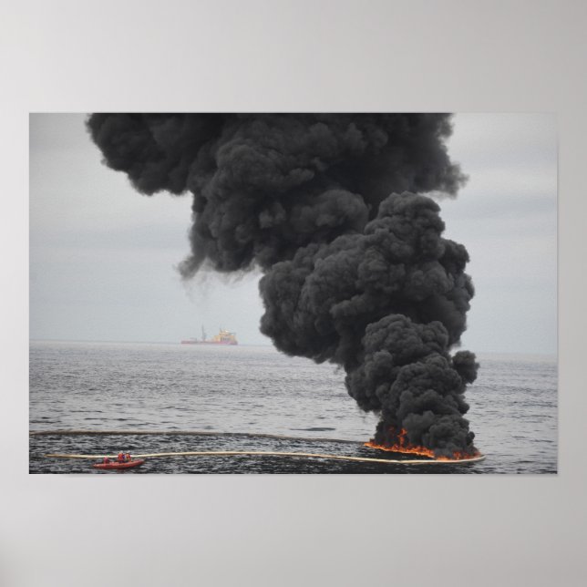 Gathered concentrated oil burns poster (Front)
