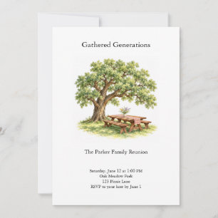 Gathered Generations Family Reunion Invitation