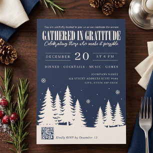 Gathered in Gratitude Corporate Holiday Party Invitation