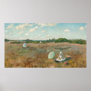 Gathering Autumn Flowers, 1894-5 (oil on canvas) Poster