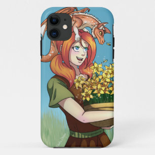 Gathering Flowers with a Dragon Case-Mate iPhone Case