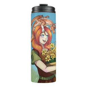 Gathering Flowers with a Dragon Thermal Tumbler
