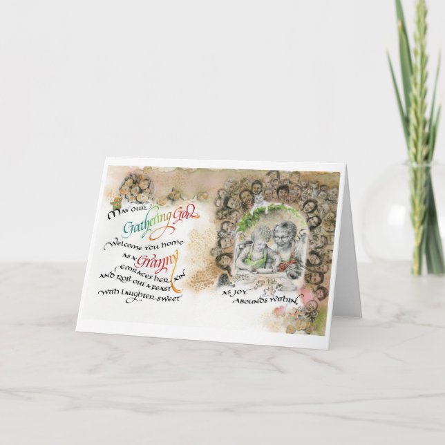 Gathering God/Granny, Folded Greeting Card, 5"x7" Card (Front)