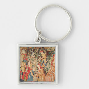 Gathering Grapes, detail of The Grape Harvest Key Ring