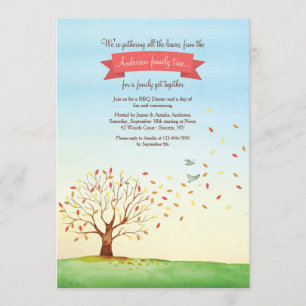 Gathering Leaves Family Reunion Invitation