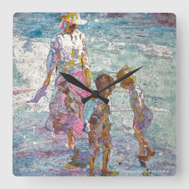 Gathering Light Square Wall Clock (Front)