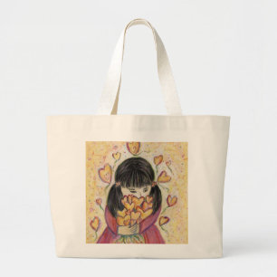 Gathering Love Hearts Art Inspirational Tote Bag