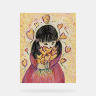 Gathering Love Hearts Artwork Print Sign