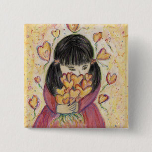 Gathering Love Hearts Button Lapel Pins