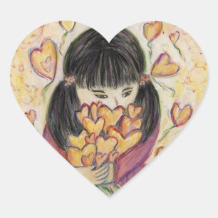 Gathering Love Hearts Custom Decal Sticker Seals