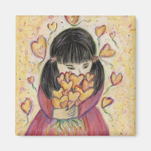 Gathering Love Hearts Inspirational Fridge Magnet