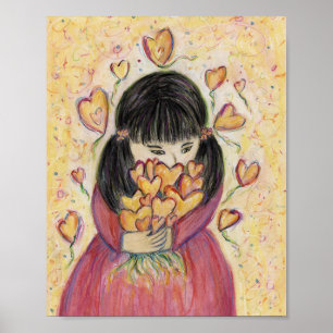 Gathering Love Hearts Painting Art Poster Prints