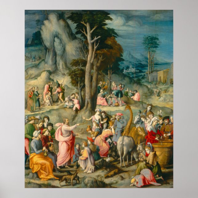 Gathering of Manna - Bacchiacca Fine Art Poster (Front)