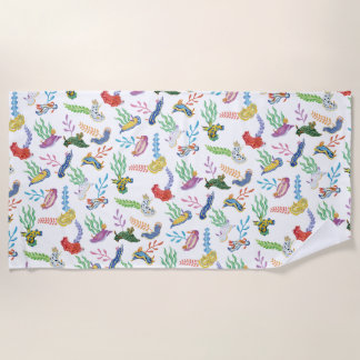 Gathering of Nudibranchs | Ocean Art Design Beach Towel