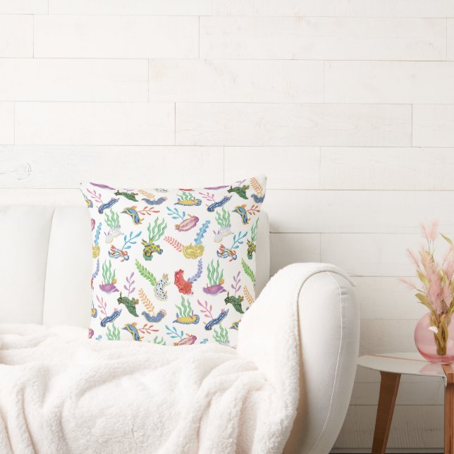 Gathering of Nudibranchs | Ocean Art Design Cushion (Couch)