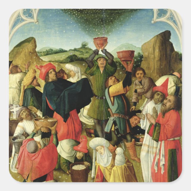 Gathering of the Manna Square Sticker (Front)