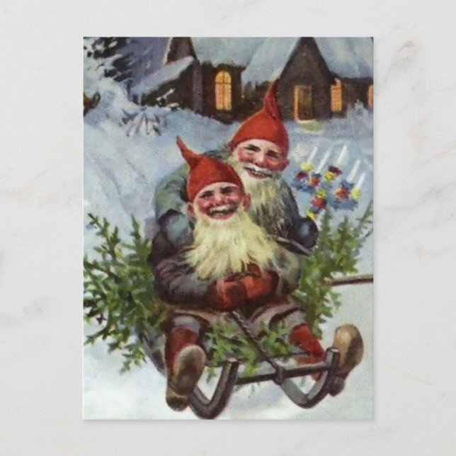 “Gathering Pine Boughs” by Jenny Nystrom Postcard (Front)