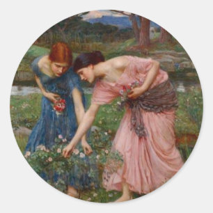 Gathering Rosebuds Classic Round Sticker
