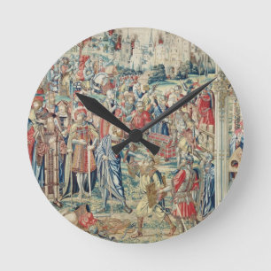 Gathering the Booty, Tapestry of David and Bathshe Round Clock