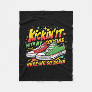 Gathering Trip Kickin’ It With The Kins Black Fami Fleece Blanket
