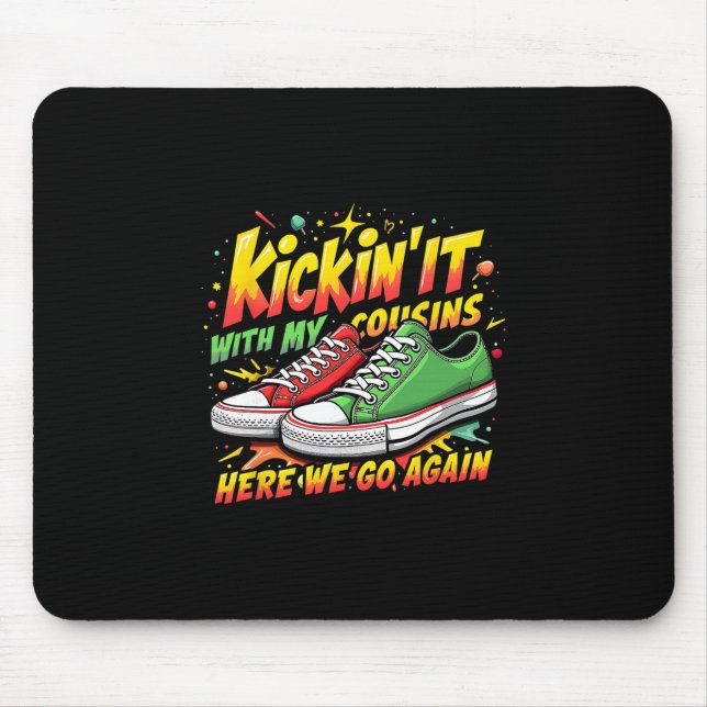 Gathering Trip Kickin’ It With The Kins Black Fami Mouse Pad (Front)