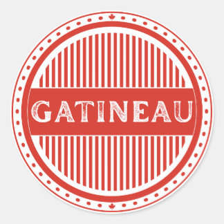 Gatineau City Pride Emblem – Canadian Identity Classic Round Sticker