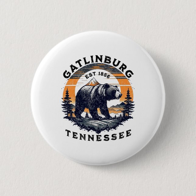 Gatlinburg  6 cm round badge (Front)