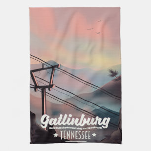 Gatlinburg Great Smoky Mountains Tennessee Tea Towel