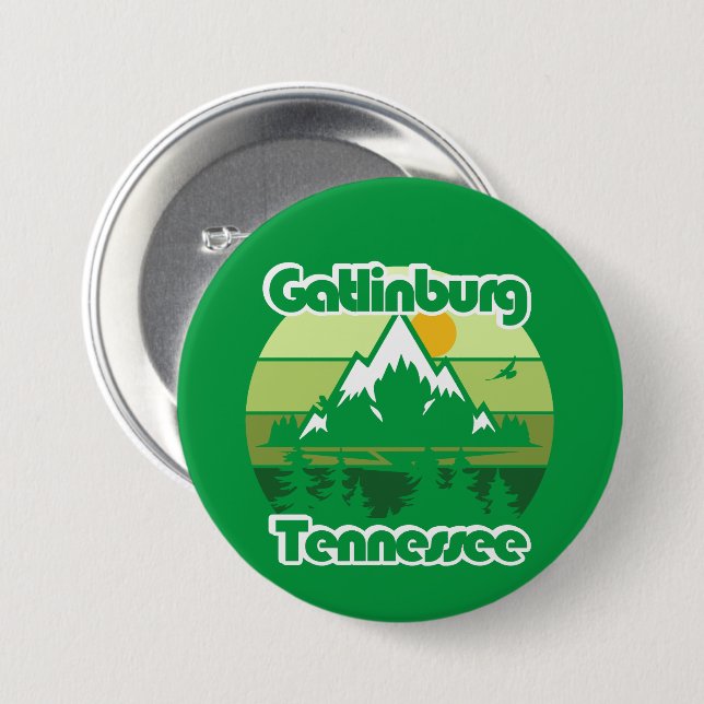 Gatlinburg Tennessee 7.5 Cm Round Badge (Front & Back)