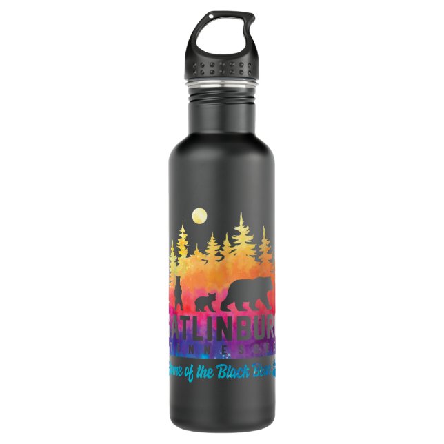 Gatlinburg Tennessee Bear Great Smoky Mountains Ti 710 Ml Water Bottle (Front)