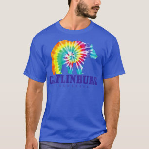 Gatlinburg Tennessee Bear Tie Dye Vintage Retro T-Shirt