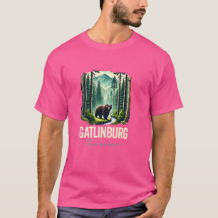 Gatlinburg Tennessee Bear, USA Outdoor Vintage Mou T-Shirt