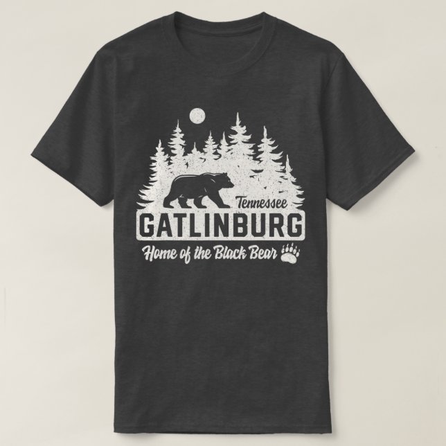 Gatlinburg Tennessee Black Bear Great Smoky Mounta T-Shirt (Design Front)