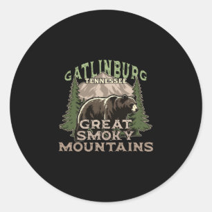 Gatlinburg tennessee great smoky mountains classic round sticker