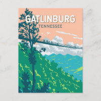 Gatlinburg Tennessee Illustration Travel Art