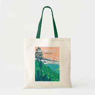 Gatlinburg Tennessee Illustration Travel Art Tote Bag