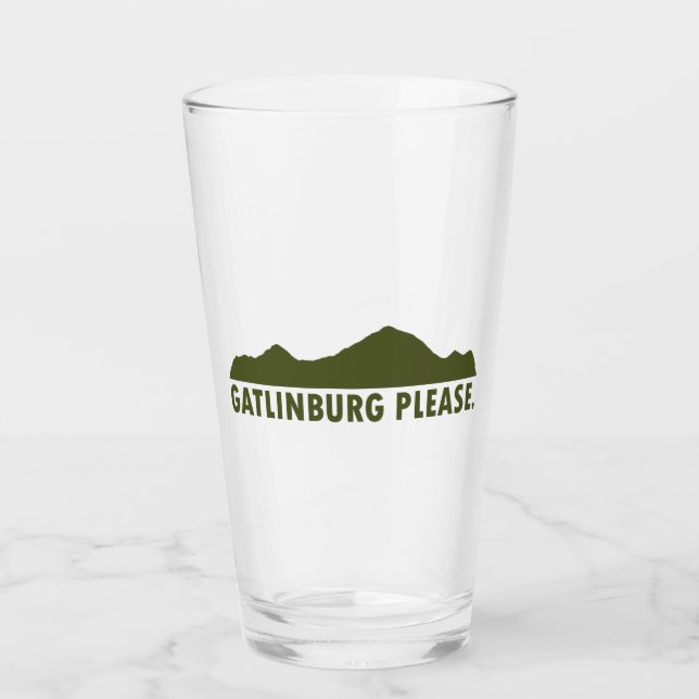 Gatlinburg Tennessee Please Glass (Front)