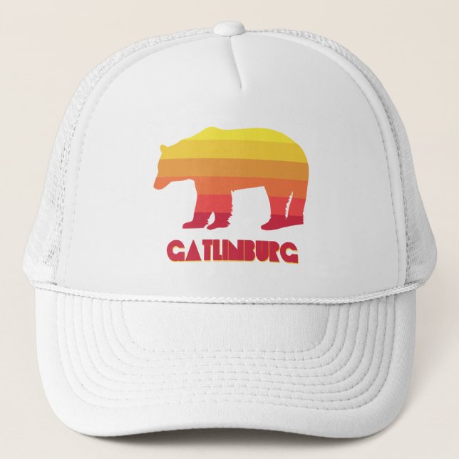Gatlinburg Tennessee Rainbow Bear Trucker Hat (Front)