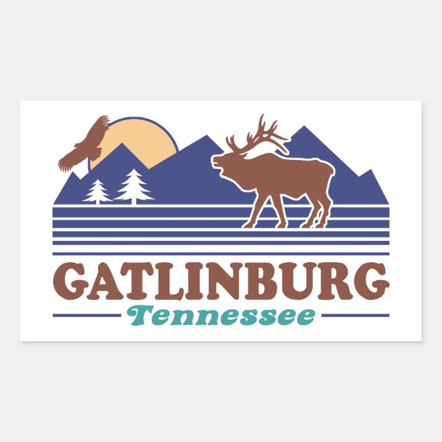 Gatlinburg Tennessee Rectangular Sticker (Front)
