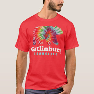 Gatlinburg Tennessee Tie Dye Bear Great Smoky Moun T-Shirt