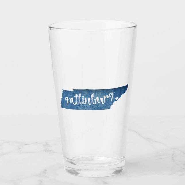 Gatlinburg Tennessee Wood Grain Glass (Front)