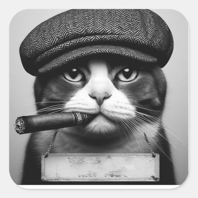 Gato Bolchev Square Sticker (Front)
