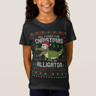 Gator Alligator Crocodile Christmas Ugly Xmas Swea T-Shirt