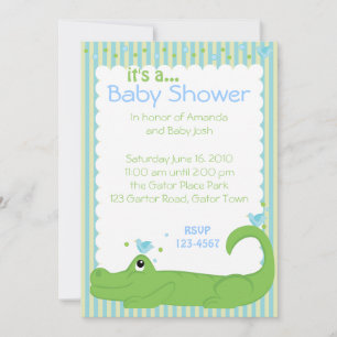 Gator and Blue Birds Invitation