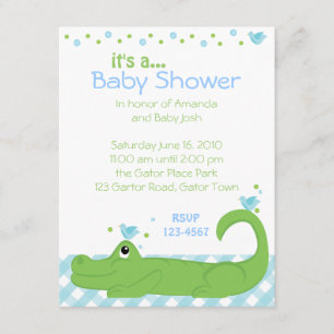 Gator and Blue Birds Invitation