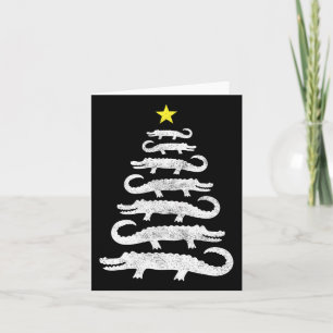 Gator Christmas Tree Wild Alligator Xmas Funny A  Card