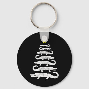 Gator Christmas Tree Wild Alligator Xmas Funny A Key Ring