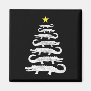 Gator Christmas Tree Wild Alligator Xmas Funny A  Magnet